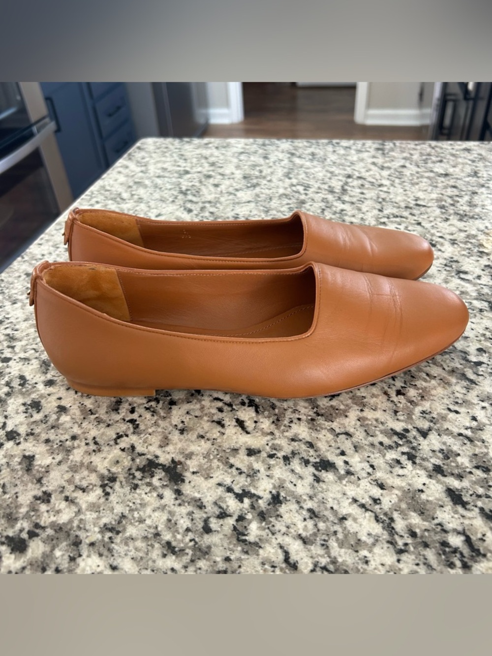 Lafayette 148 New York Georgine Nappa Leather Loafer in Copper 37.5 US 7.5